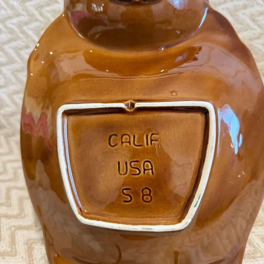 Vintage California Pottery Chef Onion Soup Dip Recipe Platter